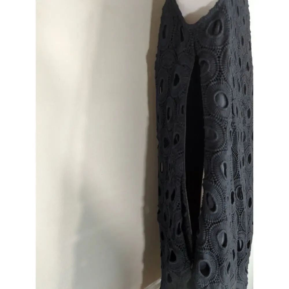 Rebecca Moses Women's Sleeveless Round Neck Sheath Mini Dress‎ Black Size 8 NWT - Picture 5 of 10